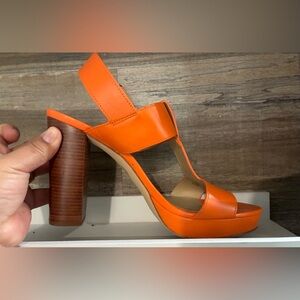 MICHAEL Michael Kors Orange Block Heel Sandals